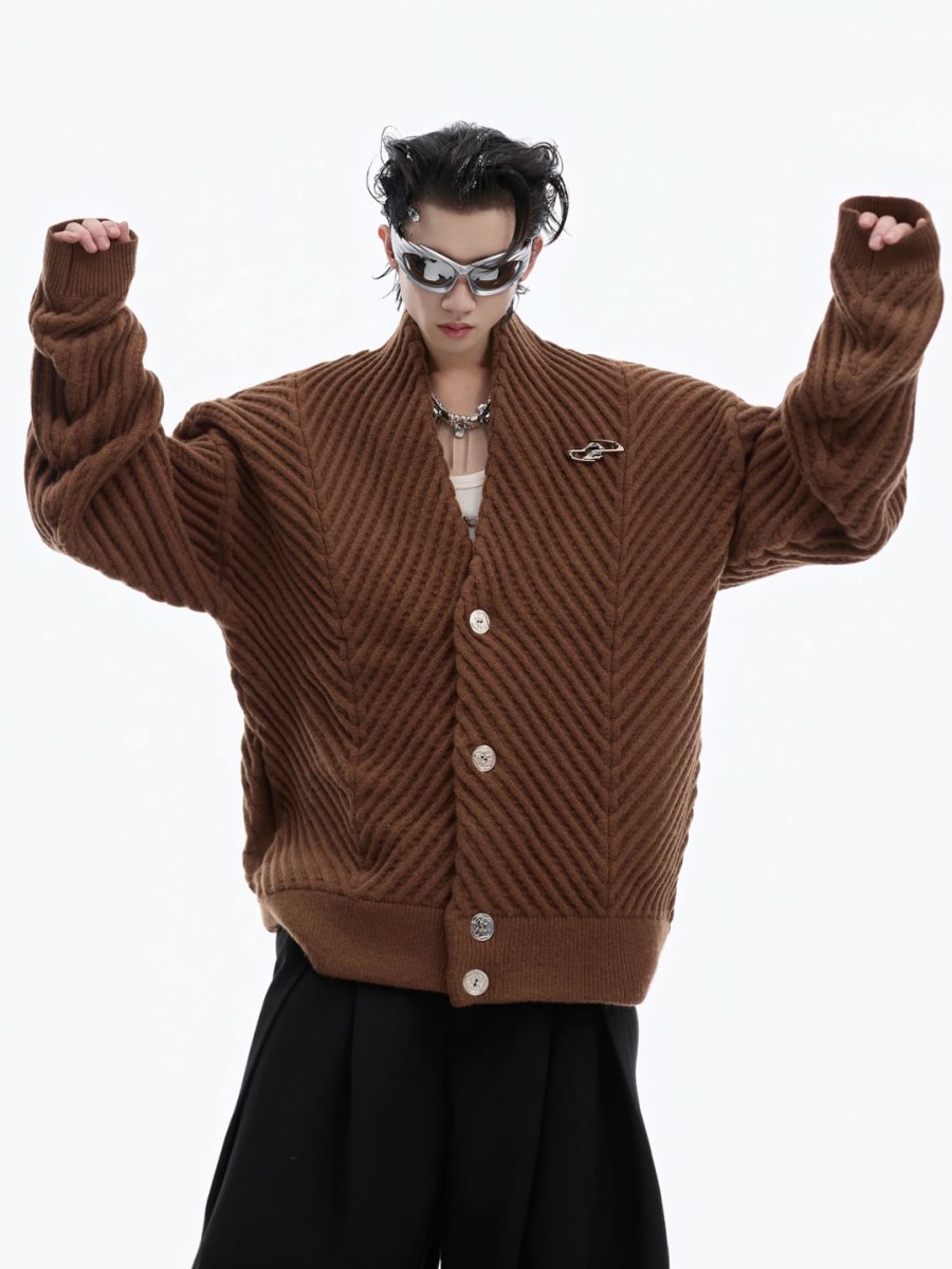 Threebooy [CultureE] loose V-neck sweater na1531