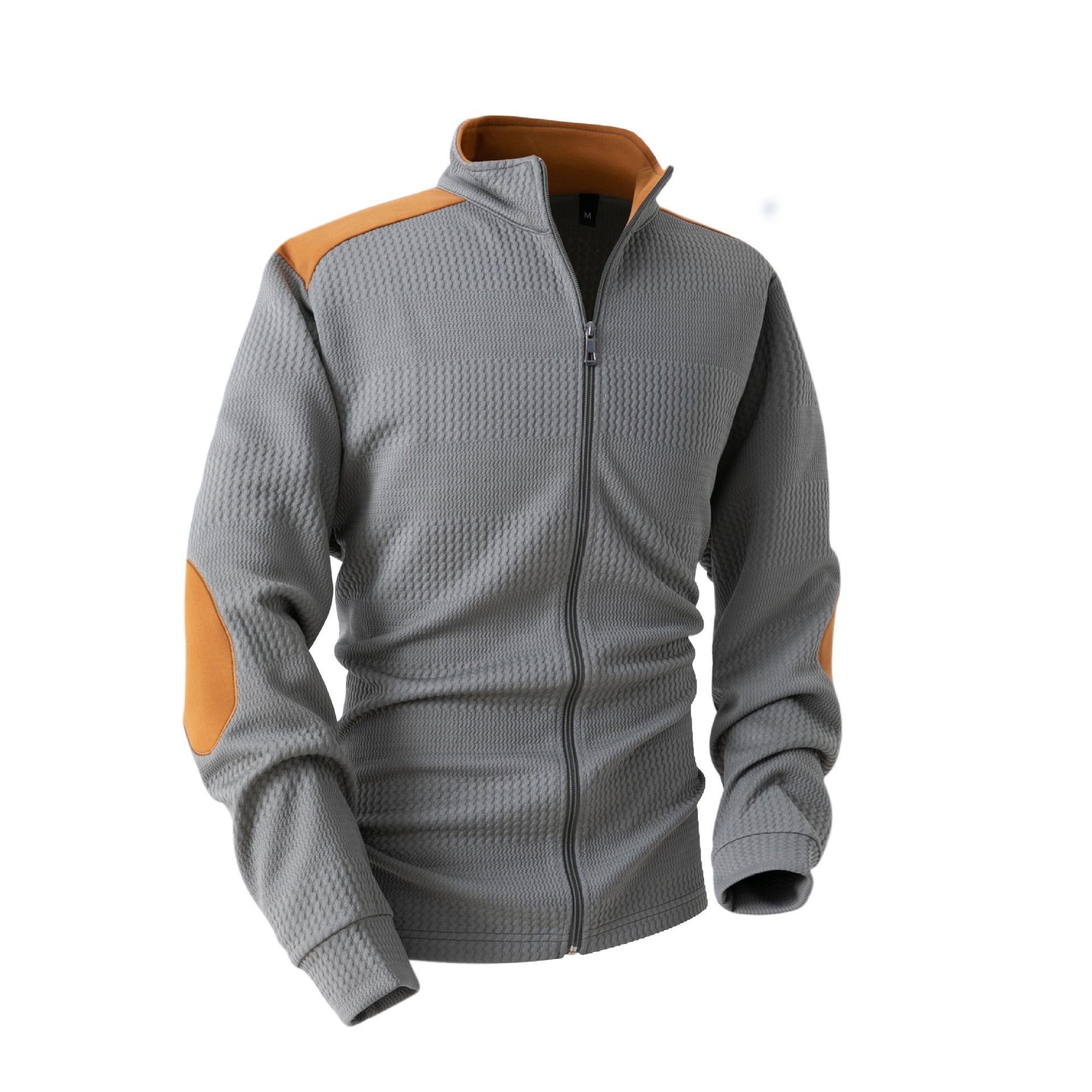 Threebooy Spring Autumn Men's Patchwork Jacket Jacquard Wrist Embroidery Zipper Cardigan New Fashion Casual Loose Tops Coat Oversized