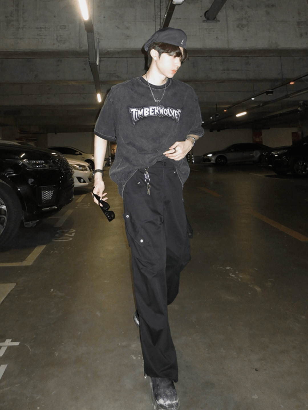 Threebooy [JH HOMME] round neck loose T-shirt na1317