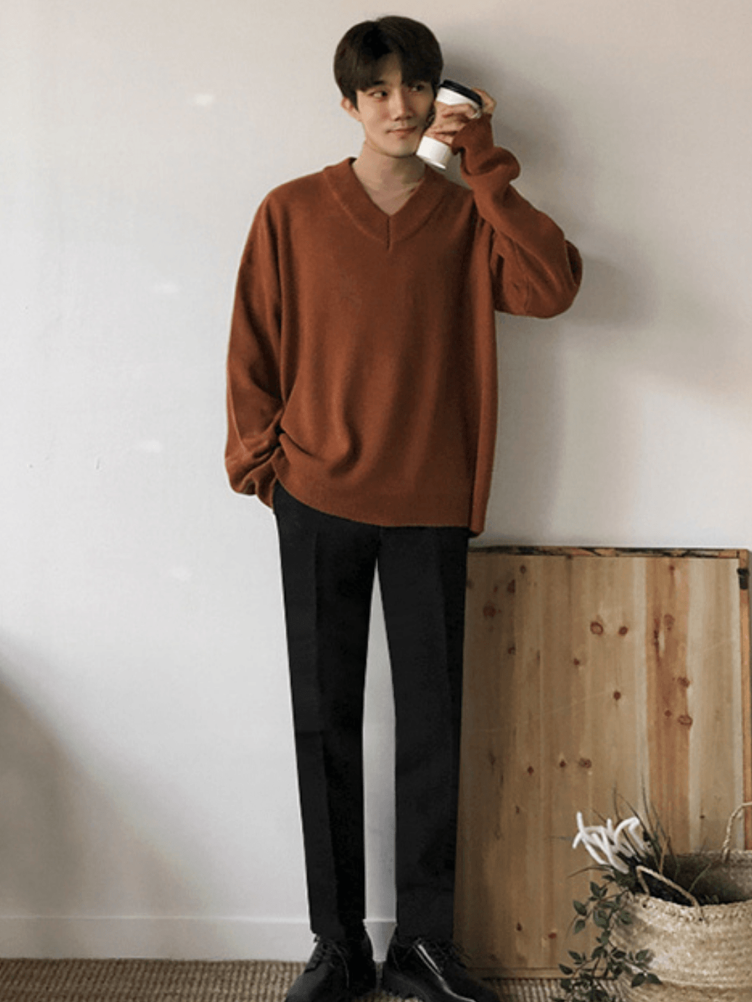 Threebooy [MRCYC] Loose V Neck Sweater na44