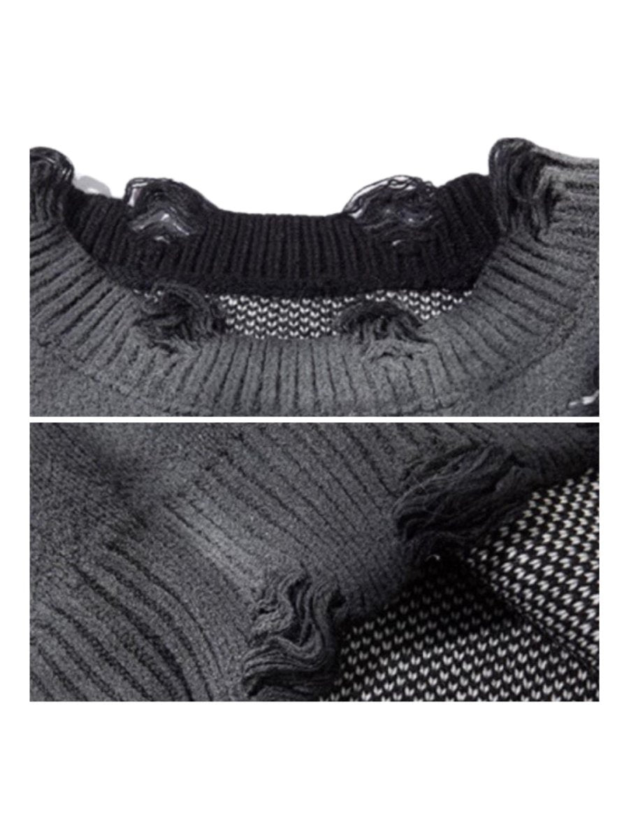 Threebooy 【Mz】Niche design hole knit na1546