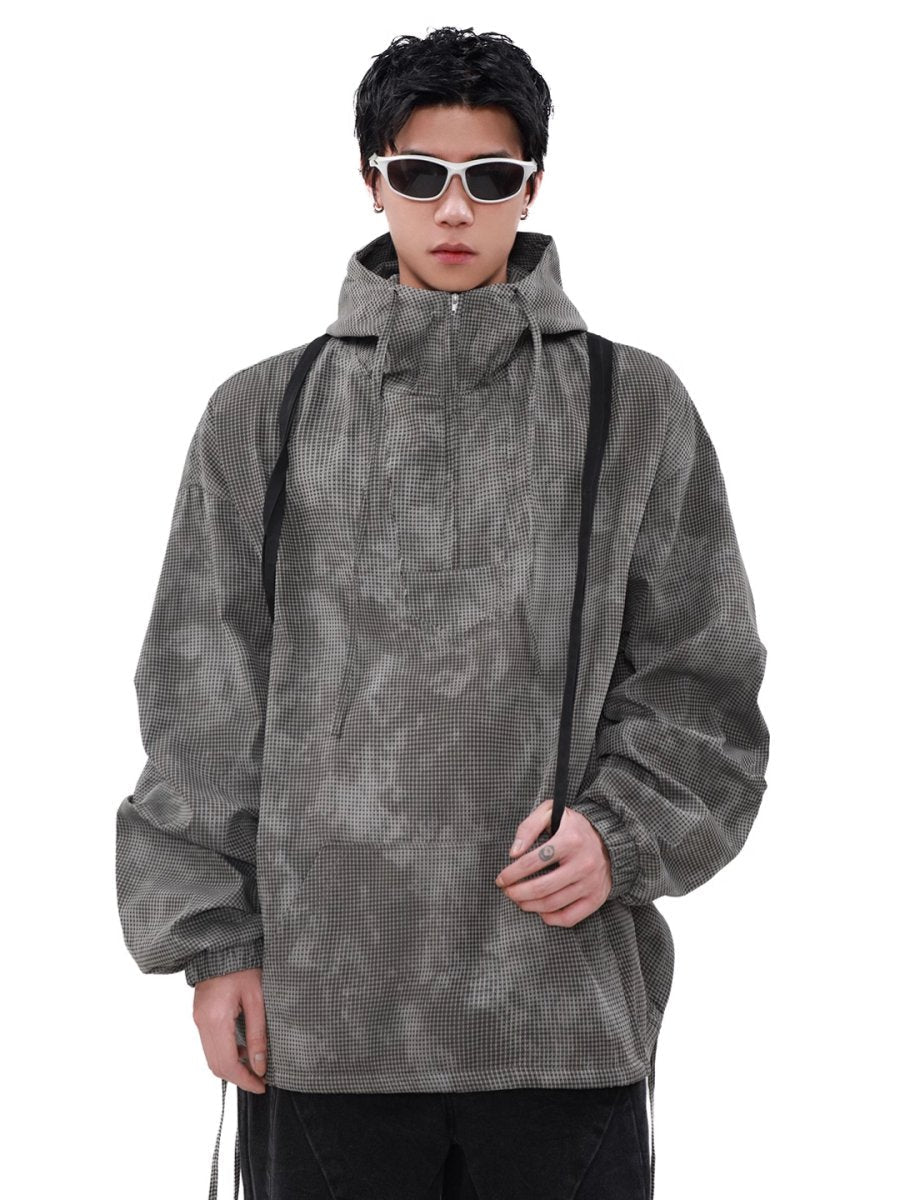 Threebooy [MRNEARLY] high street half-zipper hooded na1508