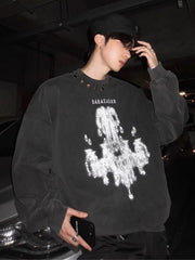 Threebooy 【JH HOMME】printing round neck sweater na1556
