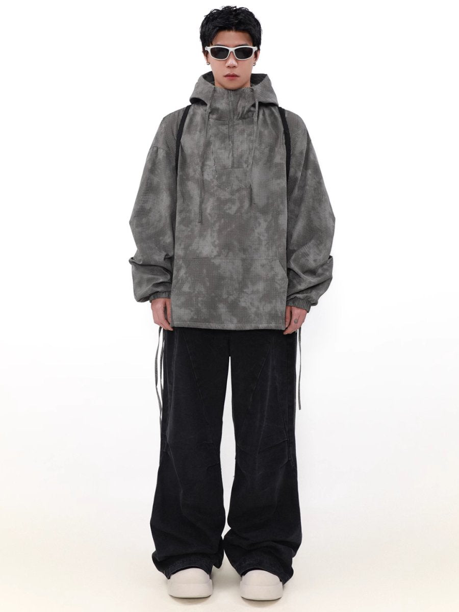 Threebooy [MRNEARLY] high street half-zipper hooded na1508