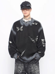 Threebooy 【Mz】Niche design hole knit na1546