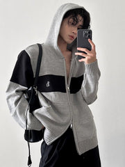 Threebooy [GENESISBOY] Double Zipper Hooded na1541