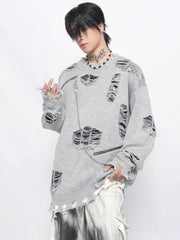 Threebooy [Mz] cut holes design knit na1548