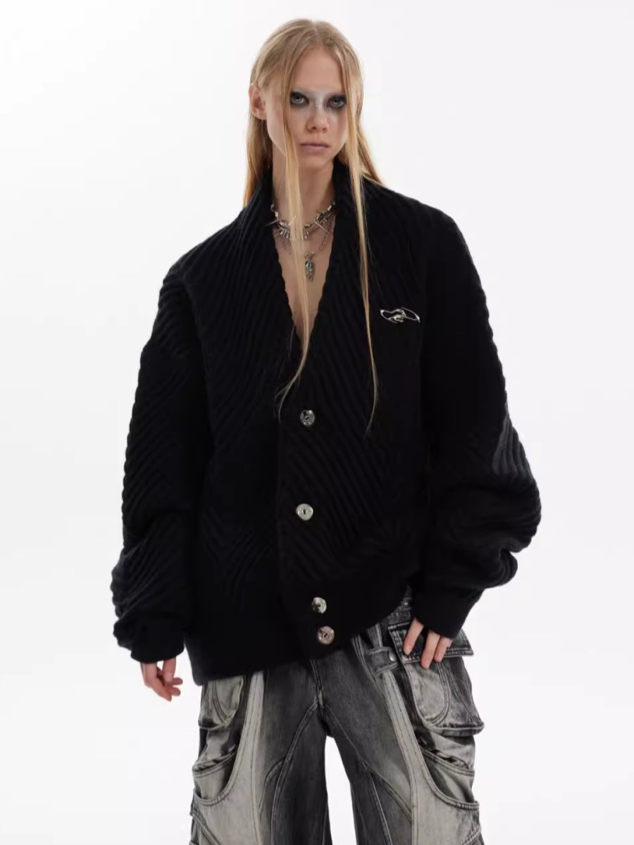 Threebooy [CultureE] loose V-neck sweater na1531