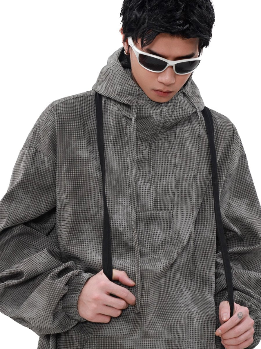 Threebooy [MRNEARLY] high street half-zipper hooded na1508