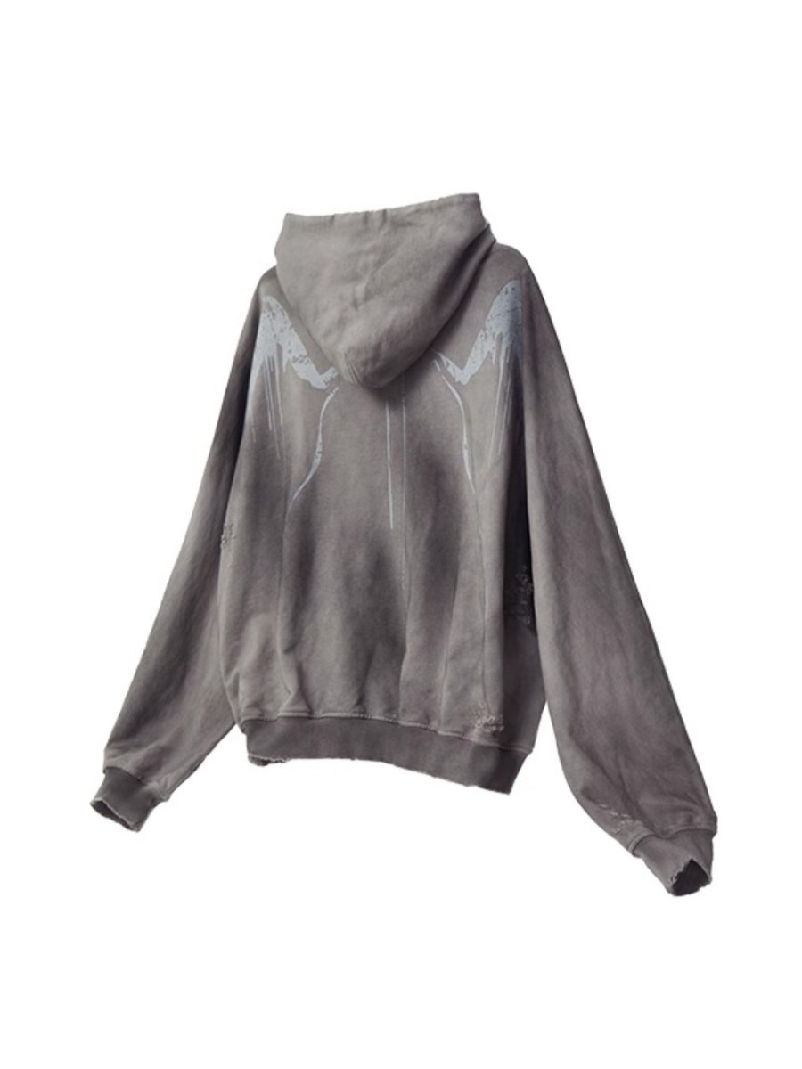 Threebooy [PEOPLESTYLE] Aged Loose Hoodie na1654