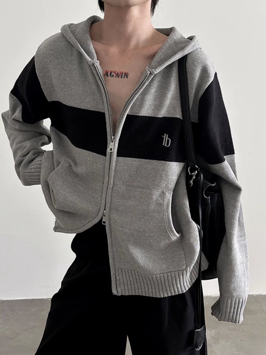 Threebooy [GENESISBOY] Double Zipper Hooded na1541