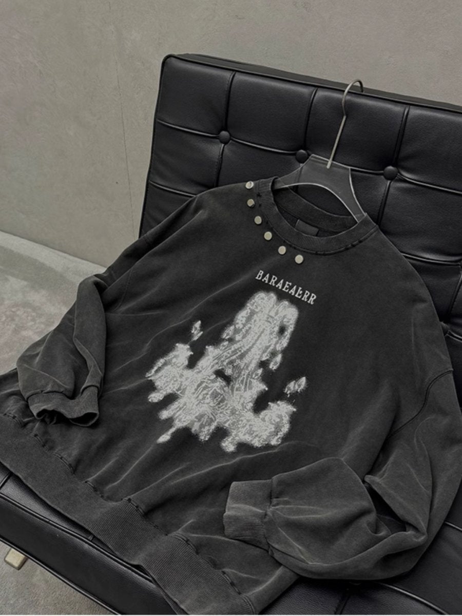 Threebooy 【JH HOMME】printing round neck sweater na1556