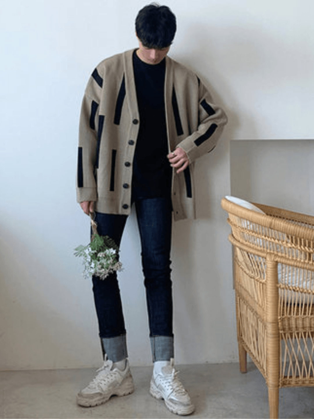 Threebooy Korean line design cardigan na55