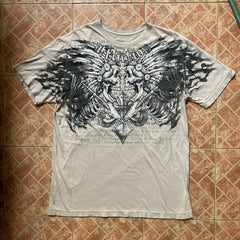 Threebooy 2000s Affliction Logo T Shirt Men Soft Cotton Short Sleeve Comfort Fit Casual Street Style Old Lndian Tribe Durable Couples Wear