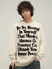 Threebooy [motherfucker] lazy wind round neck knit sweater na709