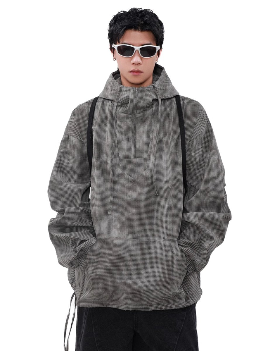 Threebooy [MRNEARLY] high street half-zipper hooded na1508