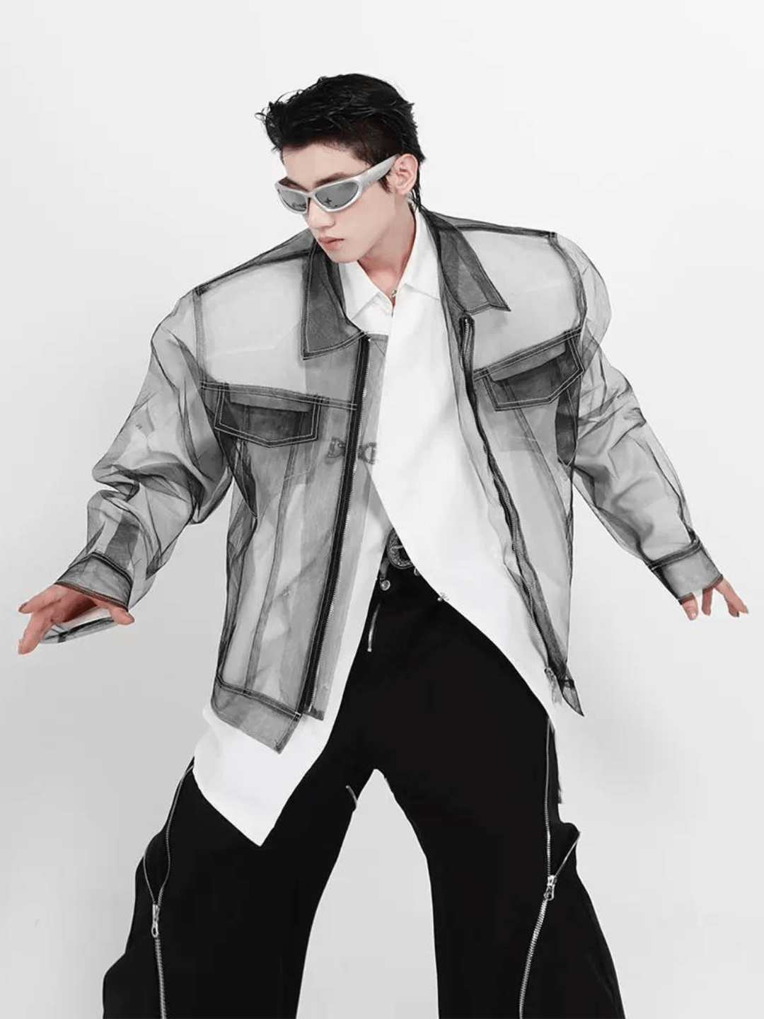 Threebooy [CULTURE] Mesh Punk Shirt na1207