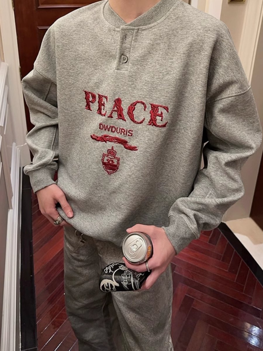 Threebooy [JH HOMME] LOGO long-sleeved round neck sweater na1557