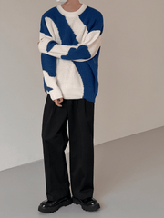 Threebooy [DAZIONSED] Contrast Pull Sweater NA603