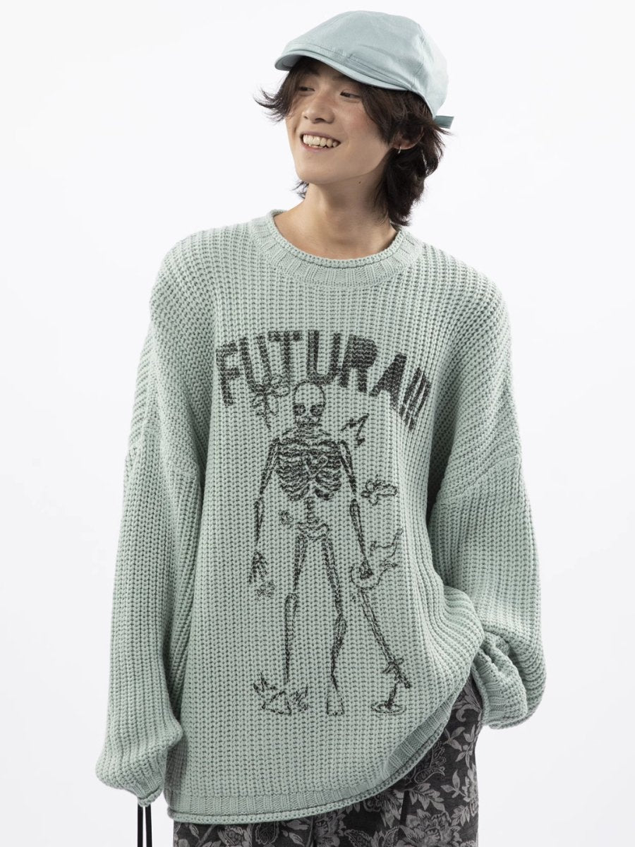 Threebooy [FUTUREBOY] round neck sweater na1709