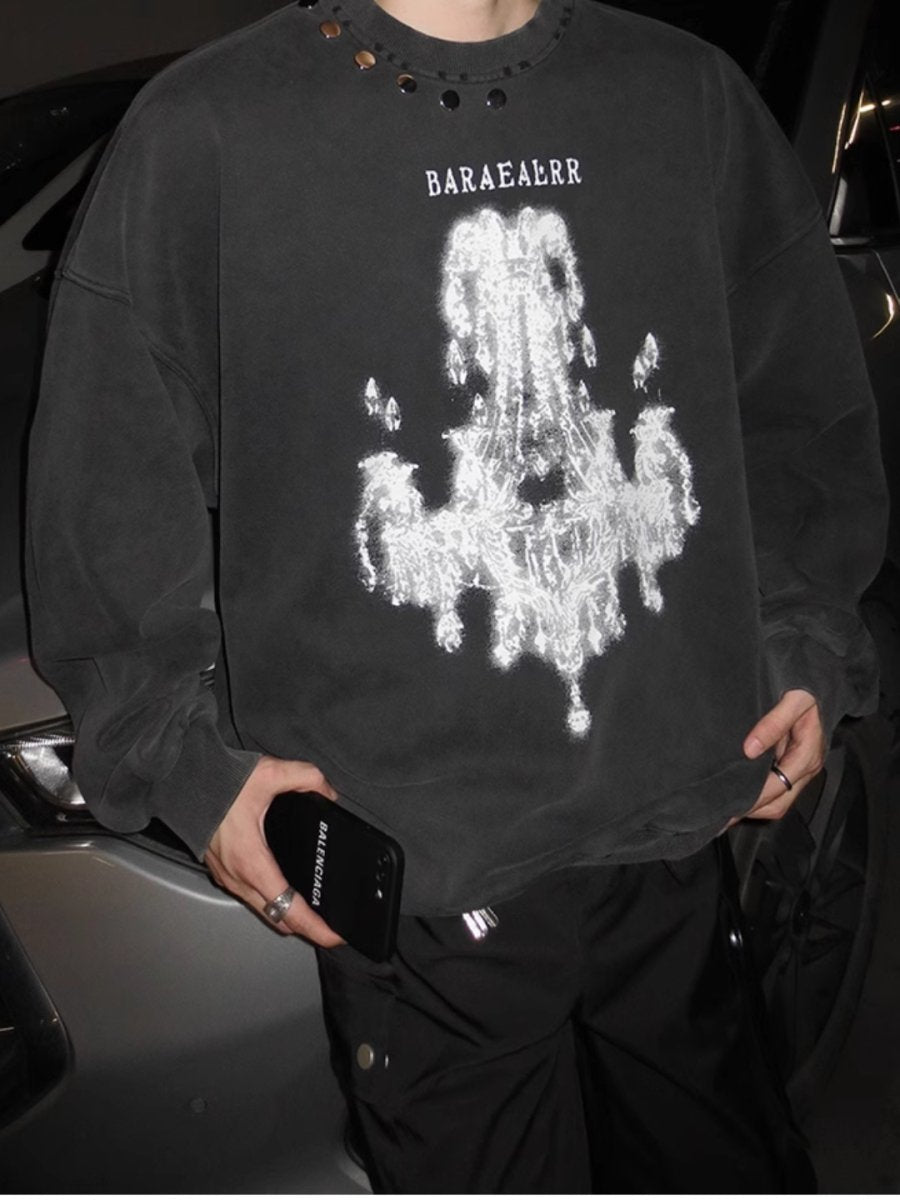 Threebooy 【JH HOMME】printing round neck sweater na1556