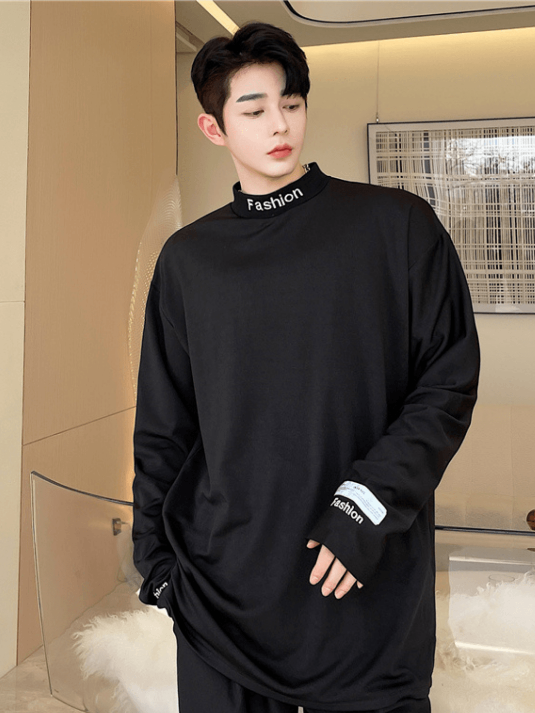 Threebooy Logo turtleneck shirt na57