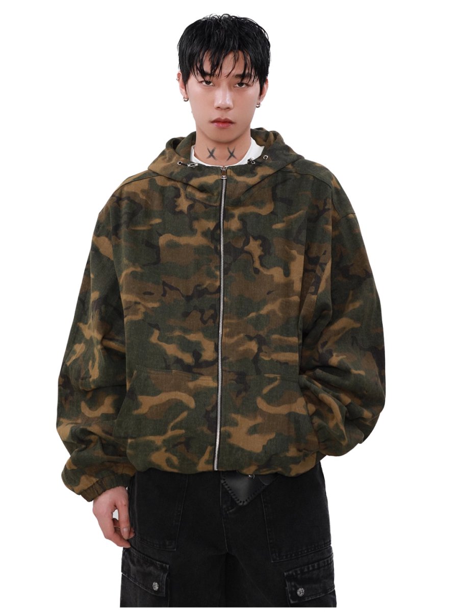 Threebooy [MRNEARLY] loose zipper hooded jacket na1503