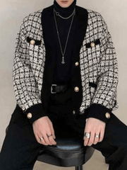 Threebooy [MRCYC] Idol Tweed Cardigan na79