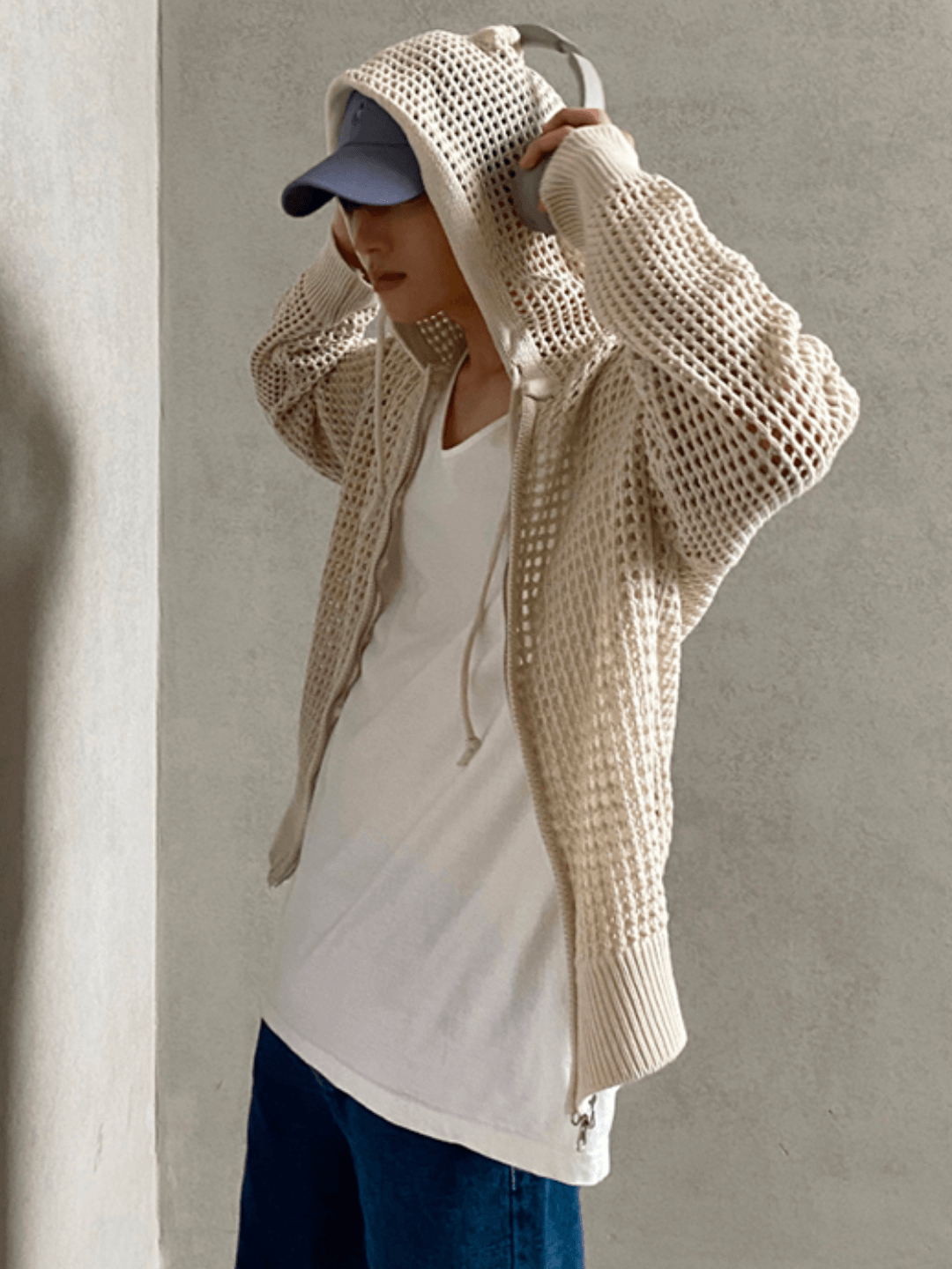 Threebooy Trendy mesh hoodie NA204