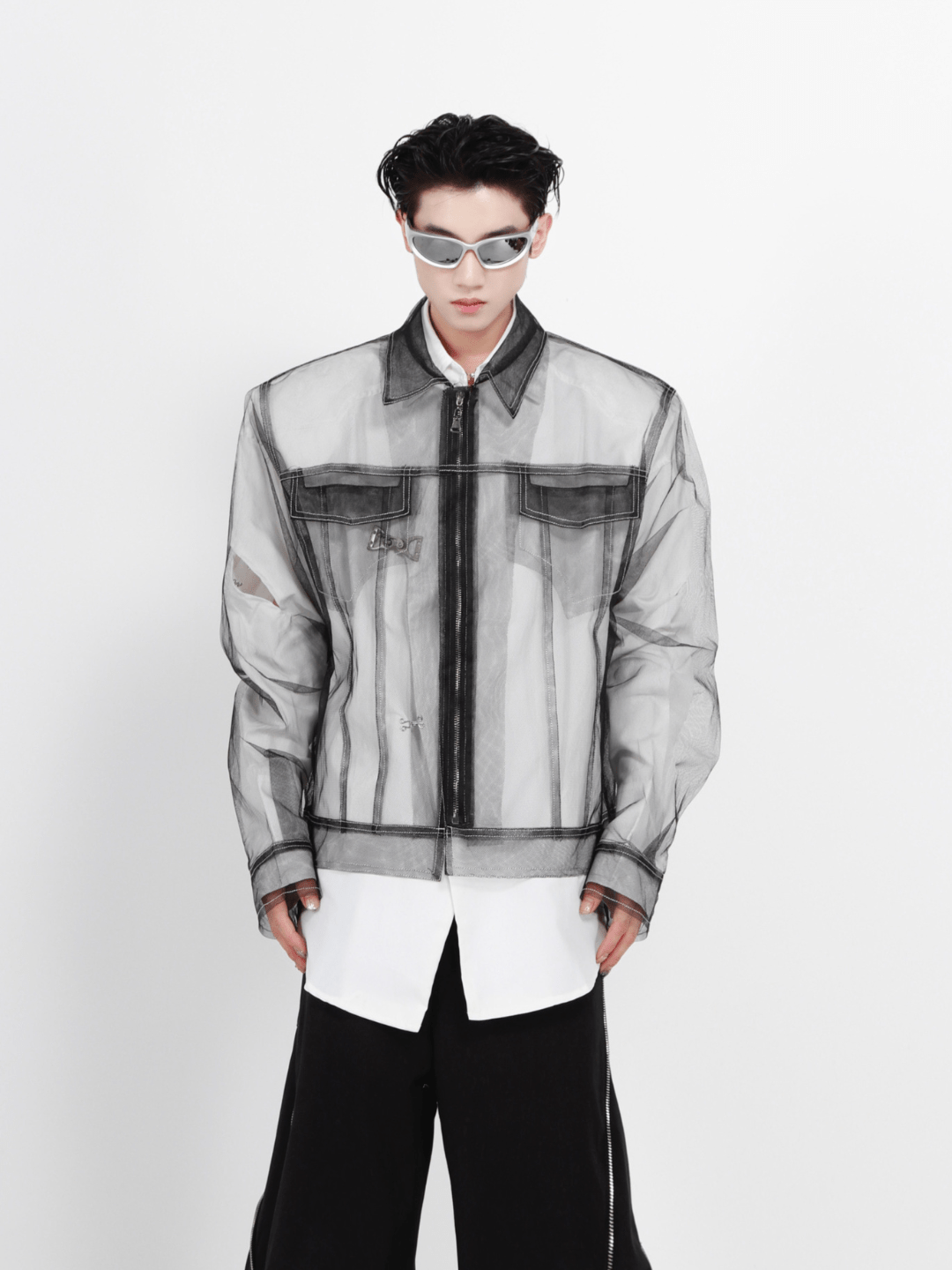 Threebooy [CULTURE] Mesh Punk Shirt na1207
