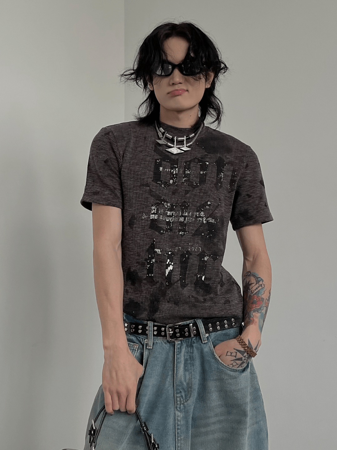 Threebooy [SOULWORKER] punk genderless t-shirt na1275