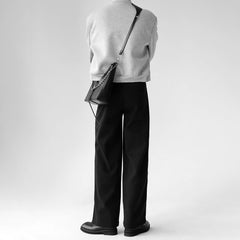 Threebooy Men Imitation Wool Three-Dimensional Stitching Business Casual Trousers Plain Classic Luxury Pants Old Money Men'S Clothing 2025