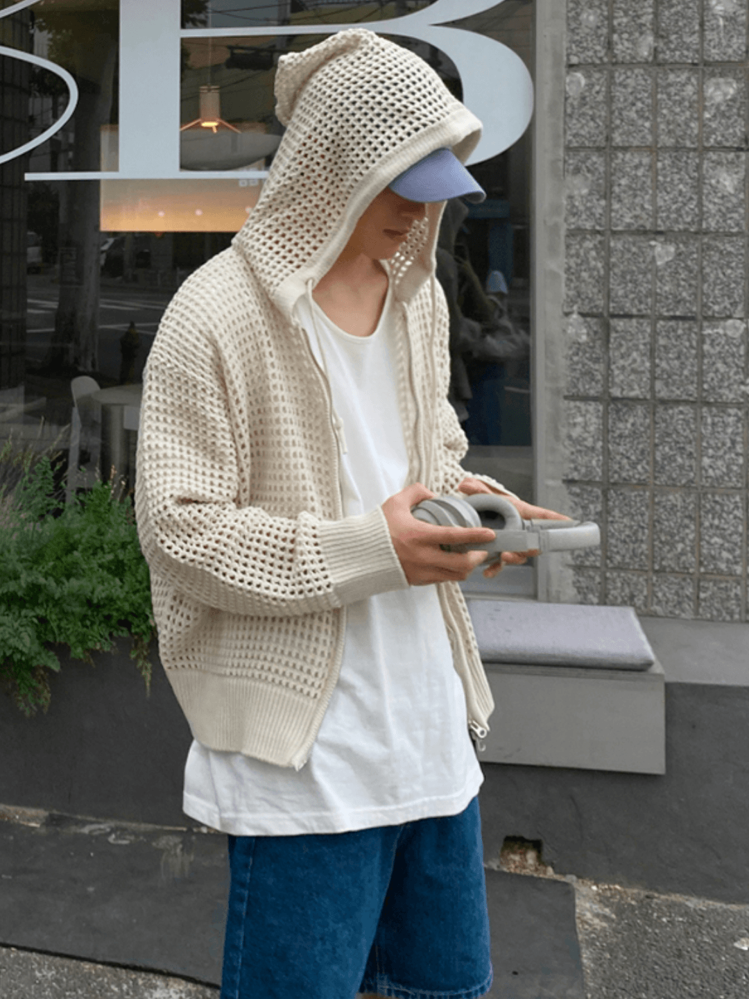 Threebooy Trendy mesh hoodie NA204