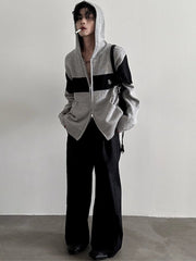 Threebooy [GENESISBOY] Double Zipper Hooded na1541