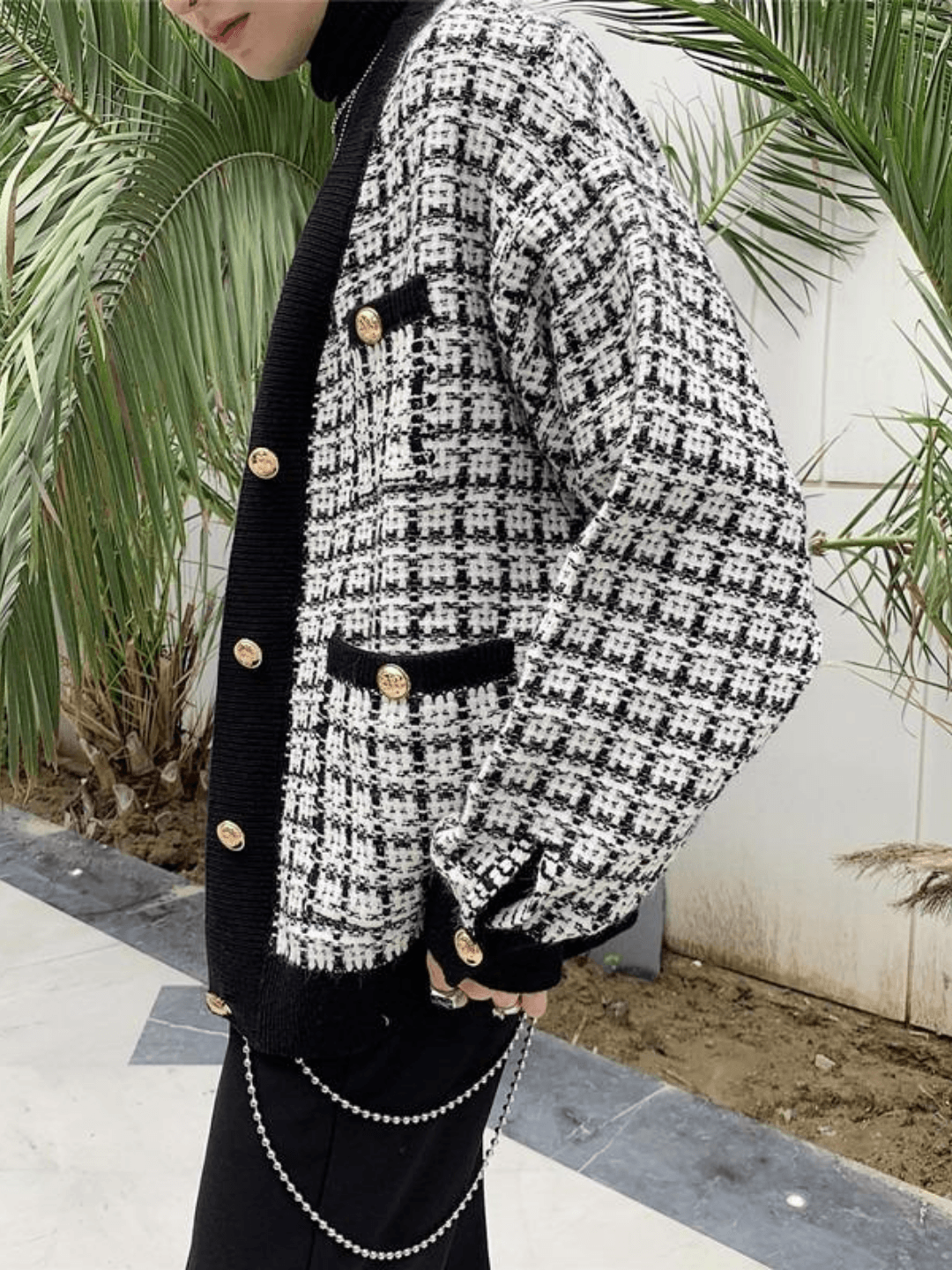 Threebooy [MRCYC] Idol Tweed Cardigan na79