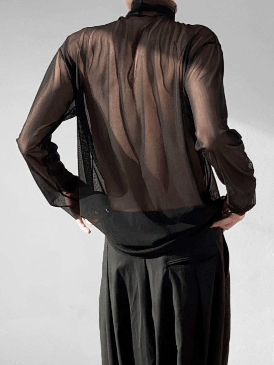 Threebooy [DAVID&amp;ME] layered mesh shirt NA198