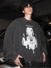 Threebooy 【JH HOMME】printing round neck sweater na1556