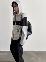 Threebooy [GENESISBOY] Double Zipper Hooded na1541