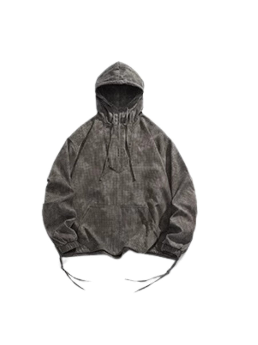 Threebooy [MRNEARLY] high street half-zipper hooded na1508