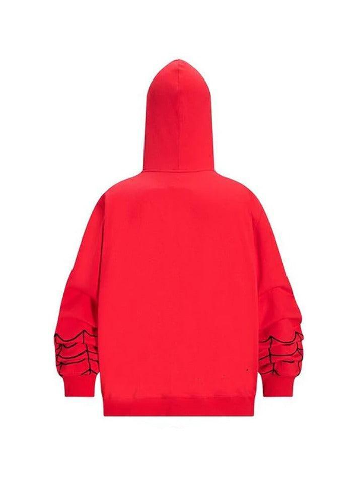Threebooy Men's Spider Man Styling Print Oversized Hoodie
