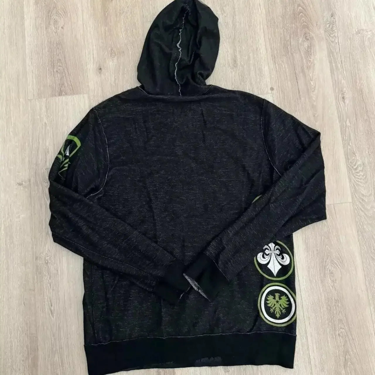 Threebooy 2000s affliction Men multi Jacket Zip Hip Hop Hoodie Oversized Sweatshirt Harajuku Long Sleeve Hoodies