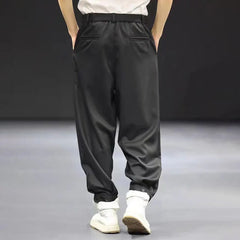 Threebooy Mens Japanese Casual Suit Leggings Pants New Genderless Fashion Retro Versatile Loose Comfortable Solid Color Pants Unisex