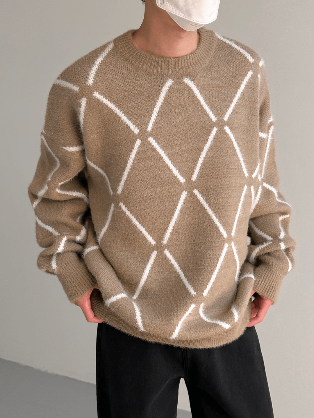 Threebooy [DAZIONSED] Round Neck Casual Knit NA545