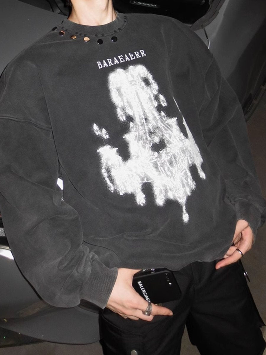 Threebooy 【JH HOMME】printing round neck sweater na1556