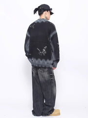 Threebooy 【Mz】Niche design hole knit na1546