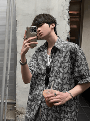 Threebooy [JH HOMME] loose short-sleeved shirt na1316