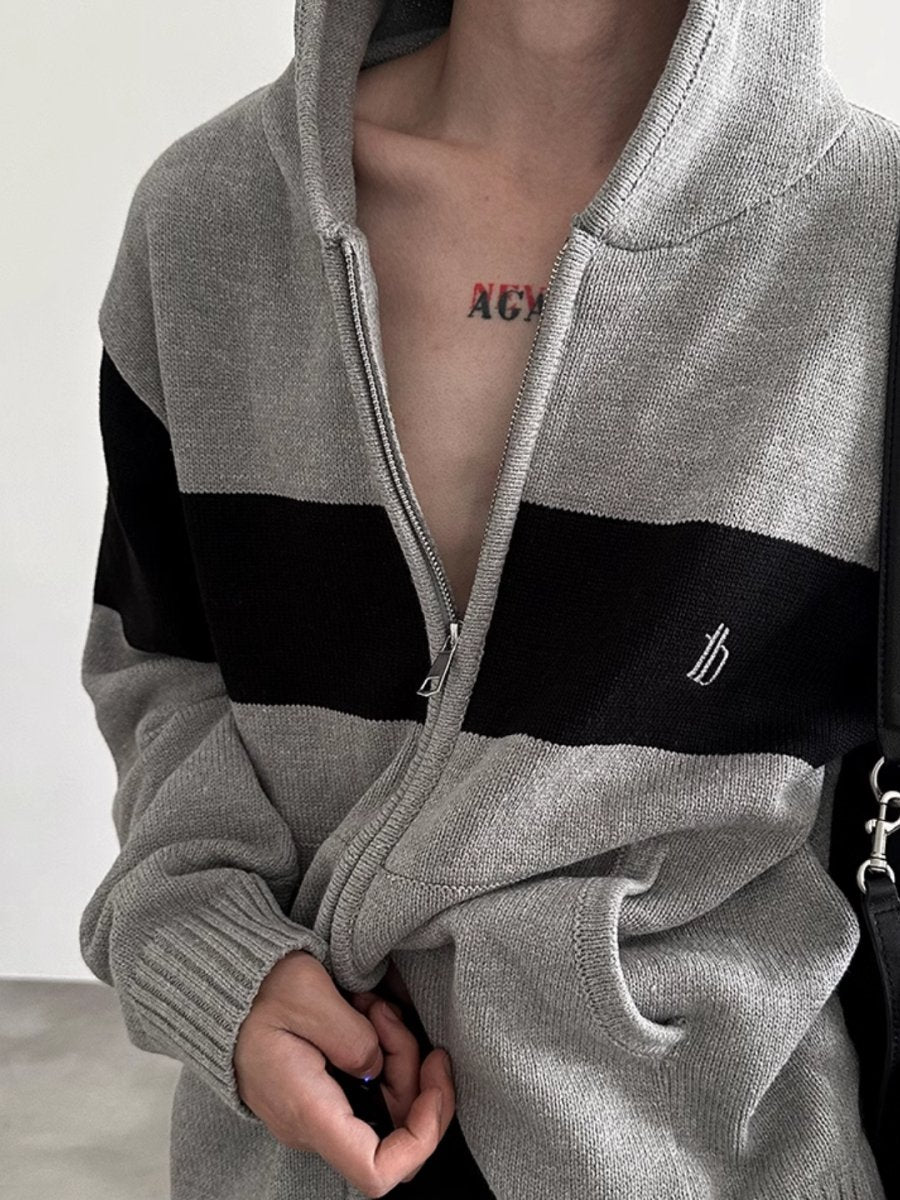 Threebooy [GENESISBOY] Double Zipper Hooded na1541