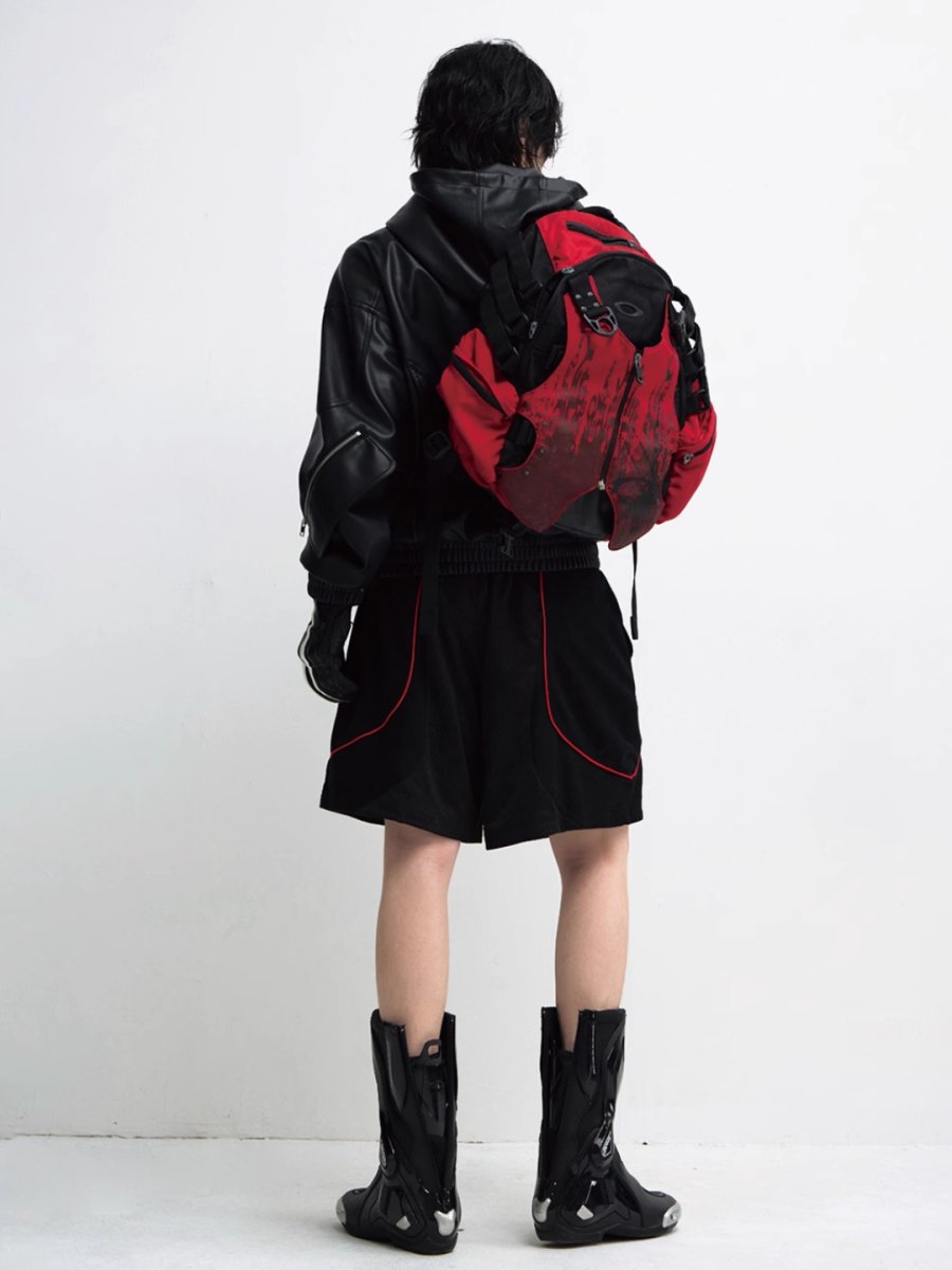 Threebooy [PEOPLESTYLE] PU Leather Black Hooded na1653