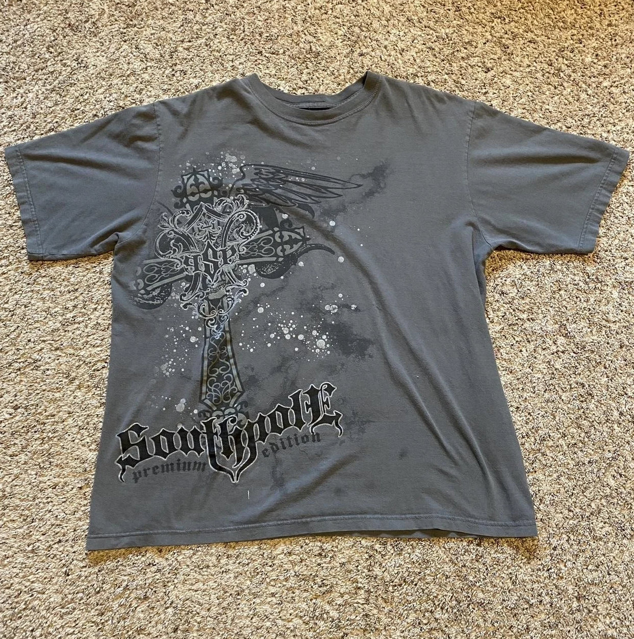 Threebooy 2000s High Street Shirts Y2K Mens Graphic Print Oversized T Shirt Harajuku Gothic Round Neck Cotton Short Sleeve Tops New