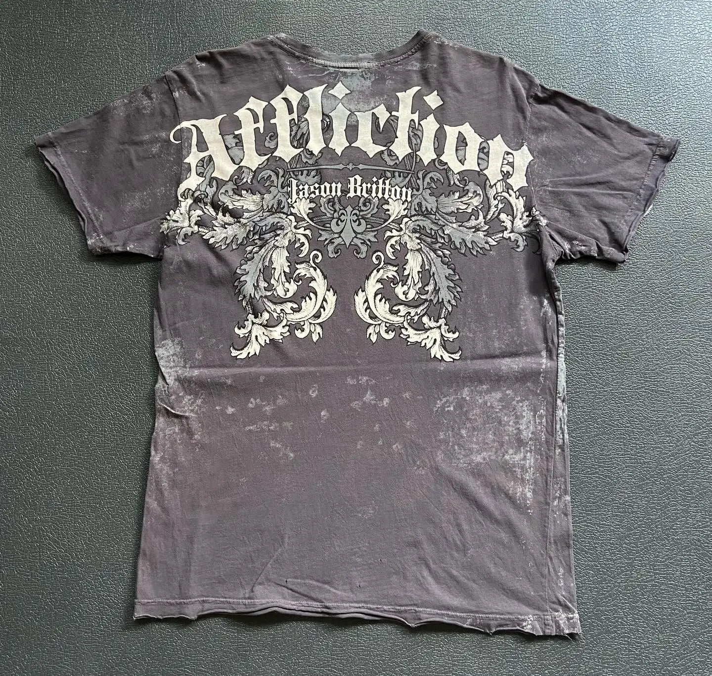Threebooy 2000s affliction Style Street Hip Hop Clothing couple T Shirt Gothic Skull Cross Print Fashion Knight Graphic Men T shirt